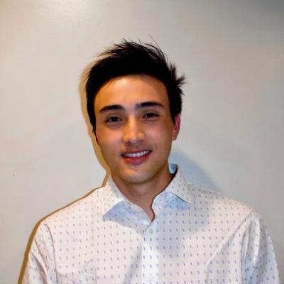 Griffin Bacharach standing in front on white background